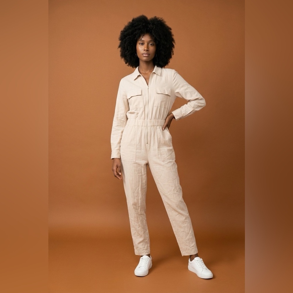 Promesa long-sleeved boho shabbychic utility jumpsuit oversized